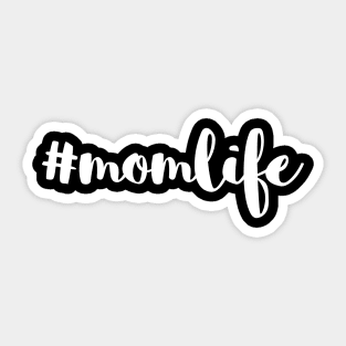 #MomLife White Typography Sticker